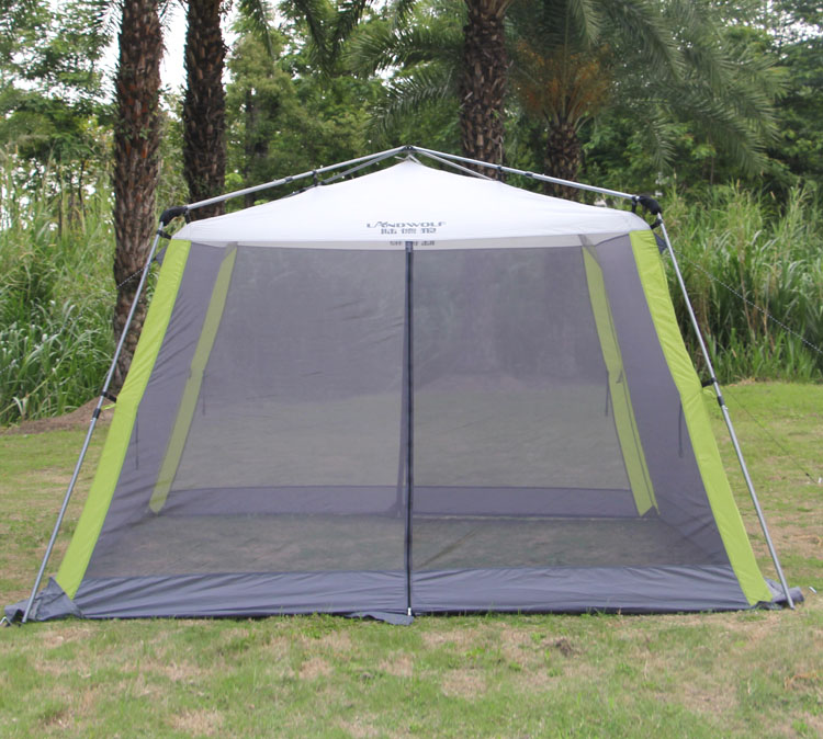 Cheap Goat Tents Automatic Ultralarge 300*300*210cm 5 8 Person Use Camping Tent Sun Shelter Beach Picnic Large Gazebo Single Layer Without Cover   